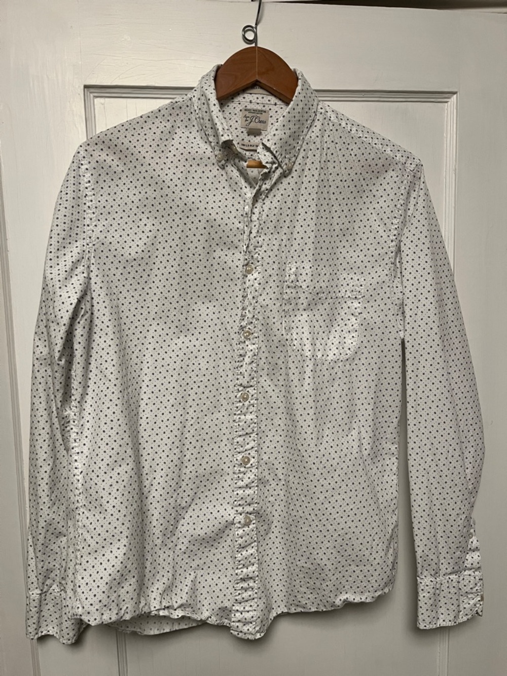 J. Crew Secret Wash organic cotton 2-ply poplin shirt